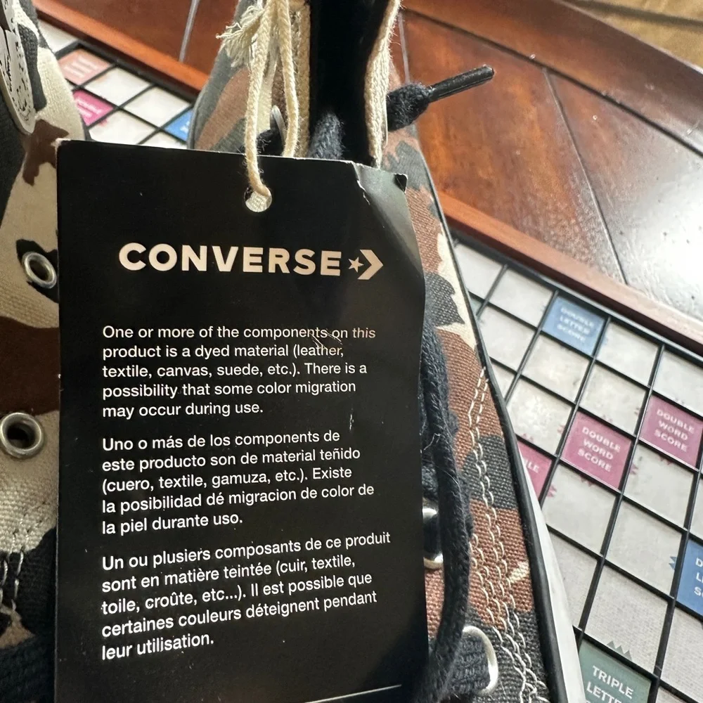 Converse Brown and Black High-Top Sneakers camo fly run - Picture 5 of 8